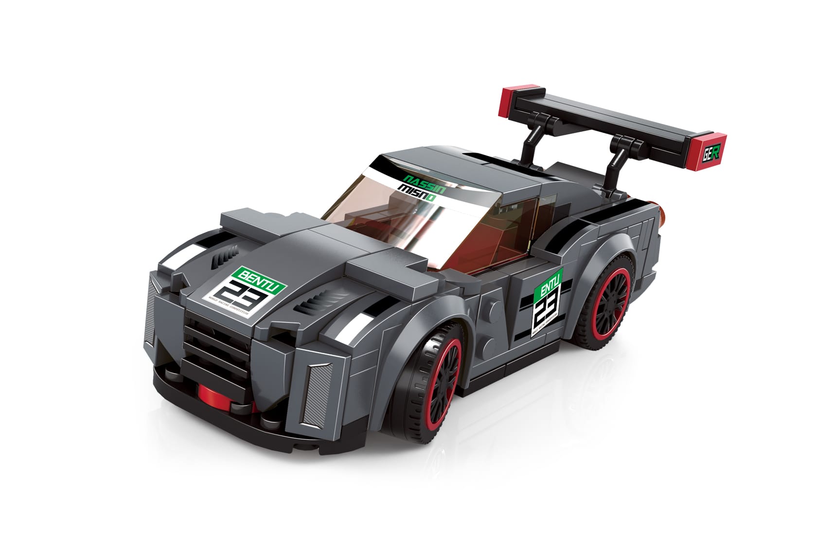 2874-wange-04 Supercar grise briques style Concept Car - 190 pièces | Bricabrix – Image 1