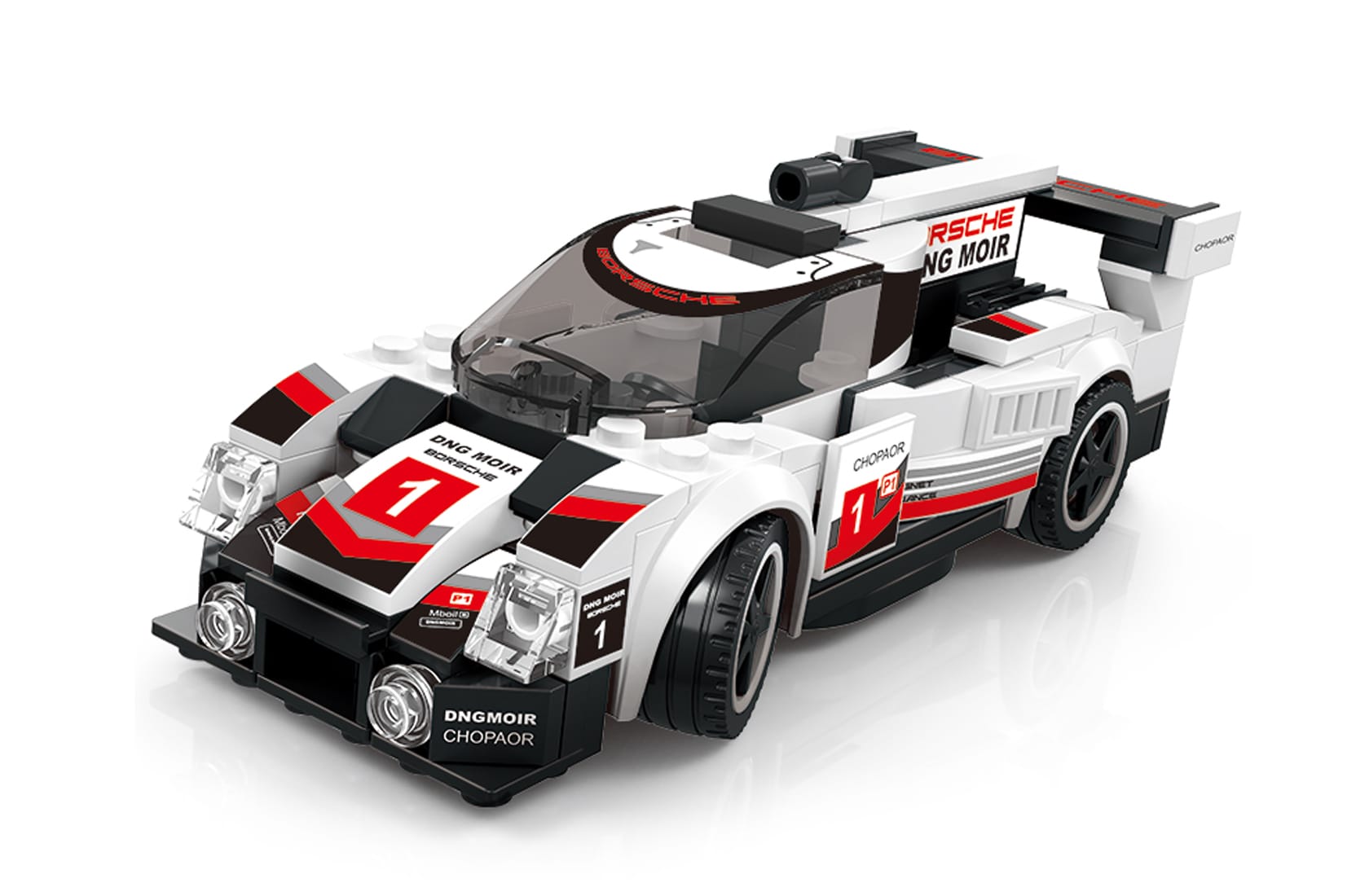 2883-wange-04 Supercar blanche briques course - 151 pièces | Bricabrix – Image 1