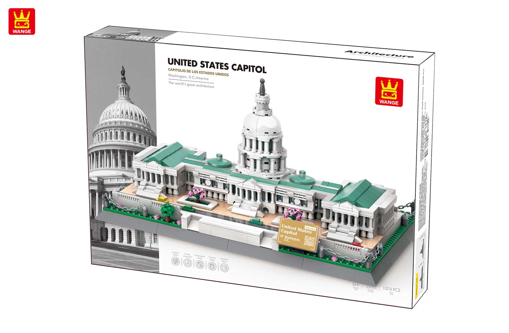 5235-wange-02 Capitole Washington maquette USA - 1074 pièces | Bricabrix – Image 3