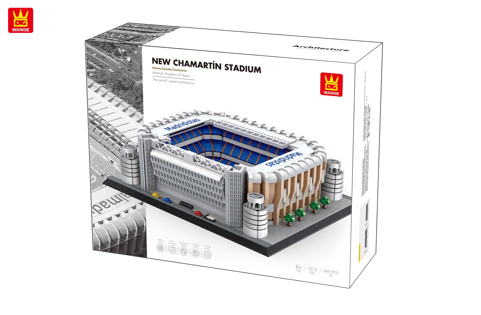 7215-wange-02 Stade Madrid briques - Bernabeu 3471 pièces | Bricabrix – Image 2